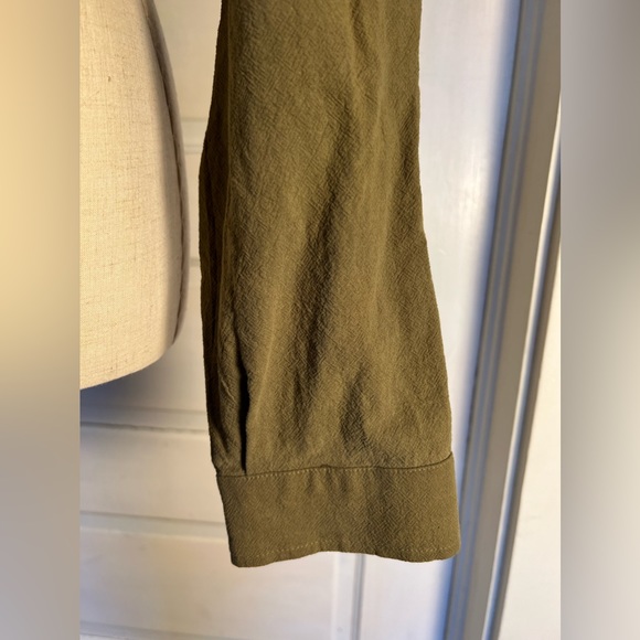 EE Some Army Green Snap Cropped Juniors Jacket Boutique S/M - Picture 5 of 10